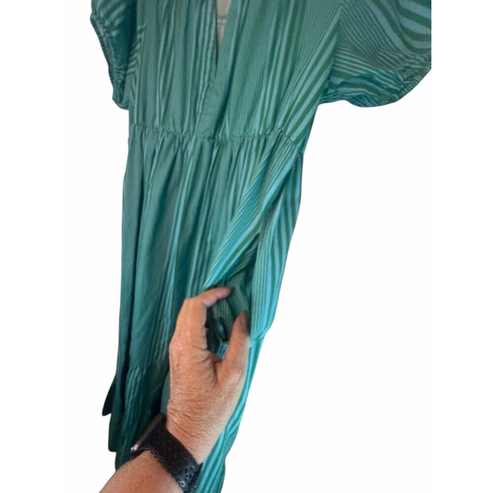 Mersea Blue and Green Striped Dress - Size L/XL - Picture 12 of 12